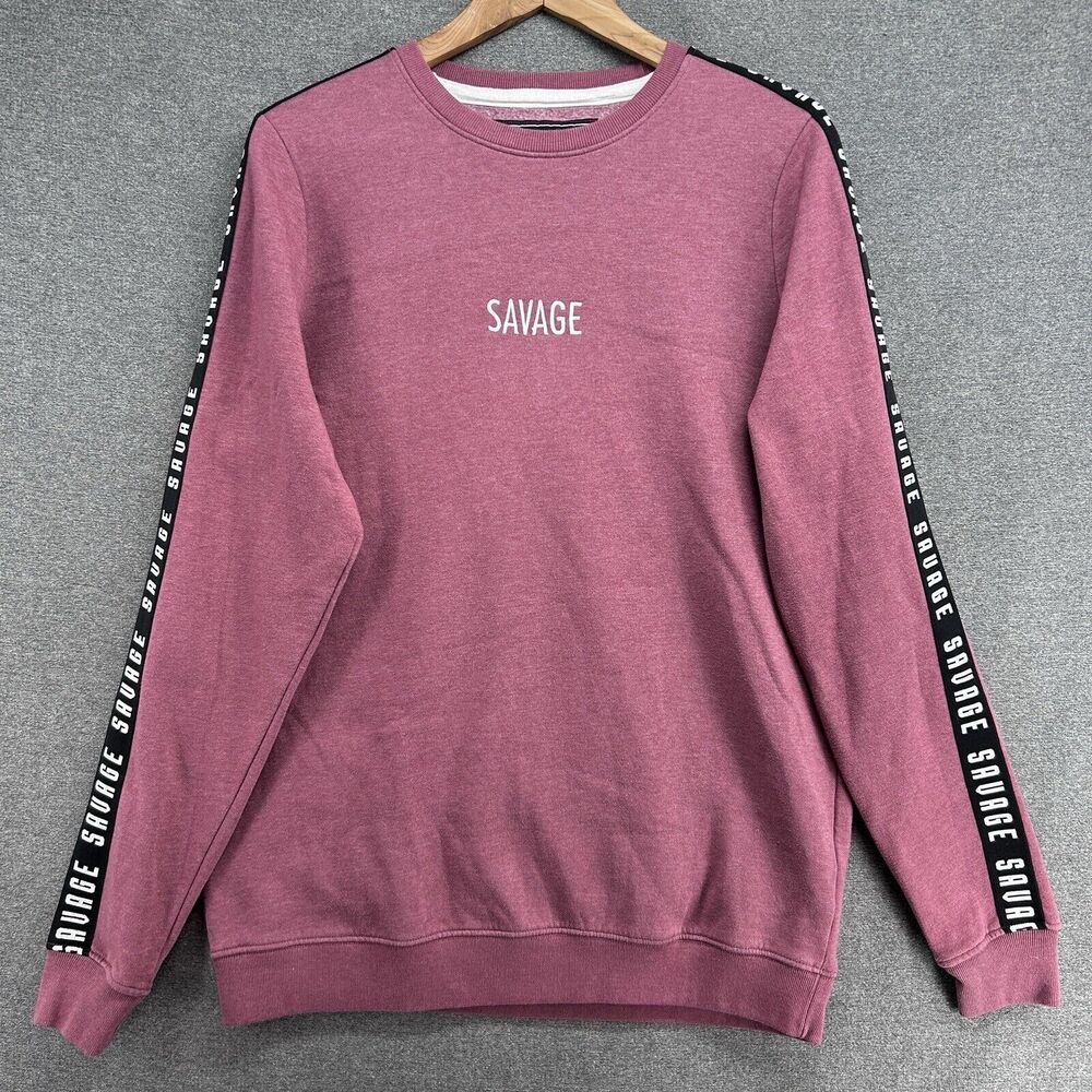 San Francisco Work Shirts Savage Sweatshirt Large Mauve Rose Crewneck Graphic